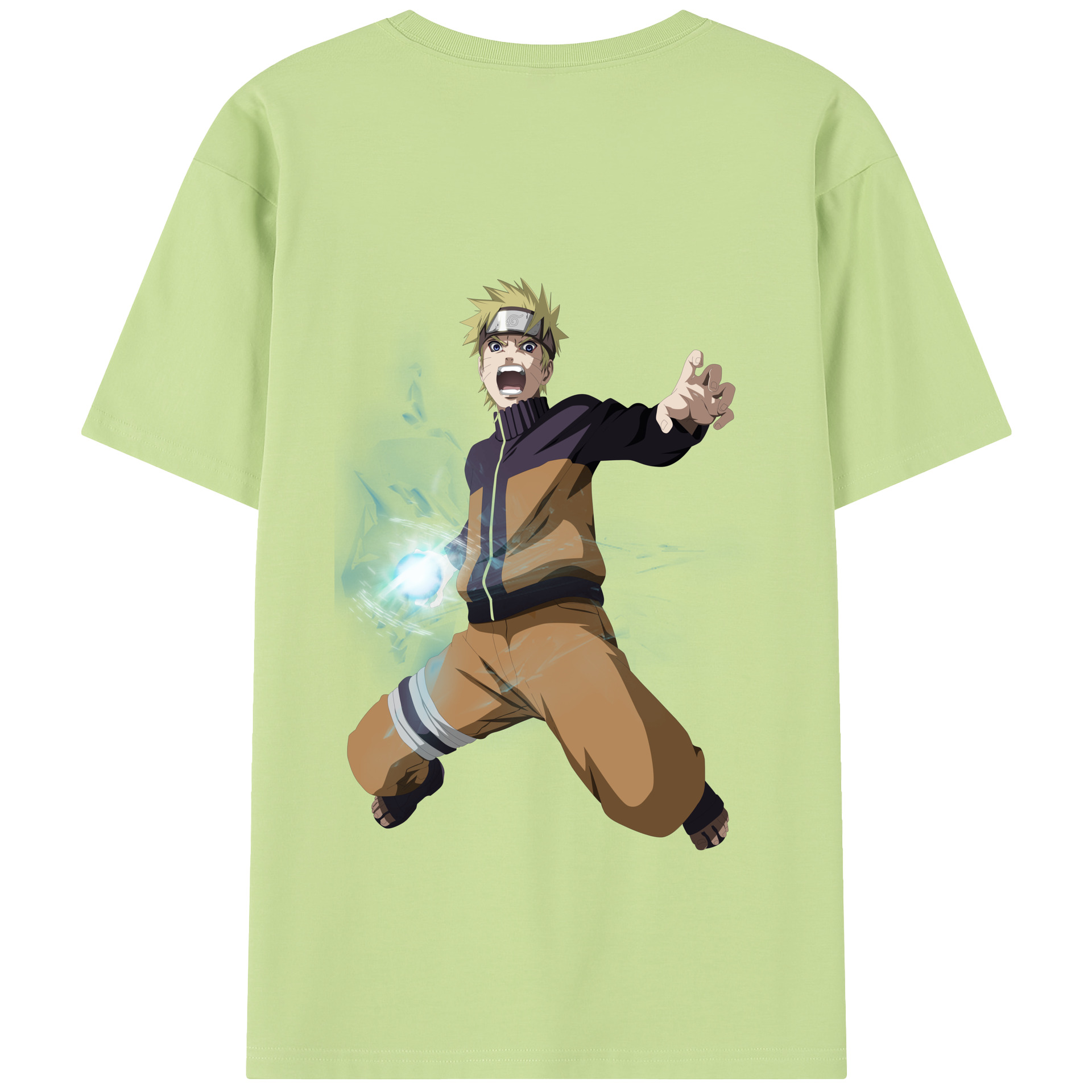 （画像用） NARUTO -ナルト- うずまき ナルト Uzumaki Naruto 綿100％半袖Tシャツ（背面プリント）